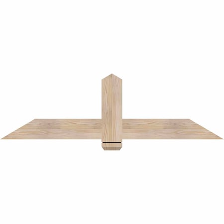 Ekena Millwork Eugene Smooth Timber Gable Bracket, Douglas Fir, 60"W x 17"H x 1 1/2"D x 5 1/2"F, 7/12 Pitch GBW060X17X0206EUG00SDF